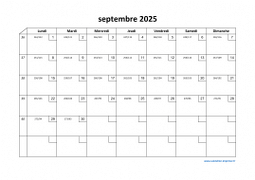 Calendrier septembre 2025 modele 02