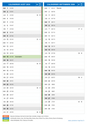 Calendrier scolaire pour Août et Septembre 2026 portrait 2