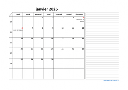 Calendrier avril 2026 modele 06