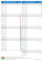 Calendrier scolaire pour Février et Mars 2026 portrait 2