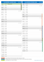 Calendrier scolaire pour Janvier et Février 2026 portrait 2