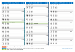 Calendrier scolaire pour Juillet à Septembre 2026 paysage 2