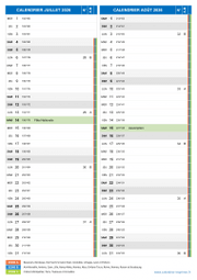 Calendrier scolaire pour Juillet et Août 2026 portrait 2