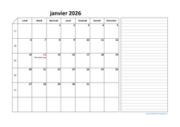 Calendrier juillet 2026 modele 06