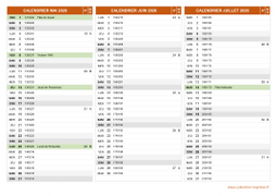Calendrier pour les mois de Mai à Juillet 2026 paysage 2