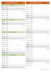 Calendrier pour les mois de Mai et Juin 2026 portrait 2