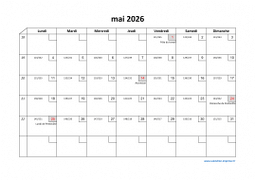 Calendrier mai 2026 modele 02