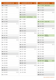 Calendrier pour les mois de Mars à Mai 2026 portrait 2