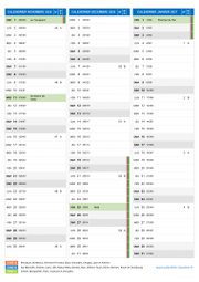 Calendrier scolaire pour Novembre 2026 à Janvier 2027 portrait 2
