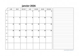 Calendrier octobre 2026 modele 06