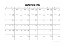 Calendrier septembre 2026 modele 02