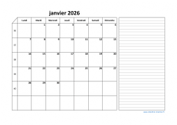 Calendrier septembre 2026 modele 06