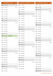 Calendrier pour les mois de Août à Octobre 2027 portrait 2