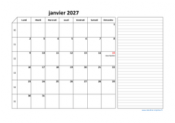 Calendrier août 2027 modele 06