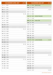 Calendrier pour les mois de Avril et Mai 2027 portrait 2