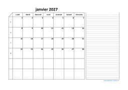 Calendrier février 2027 modele 06