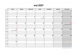 Calendrier mai 2027 modele 05