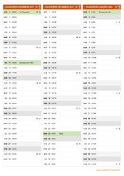 Calendrier pour les mois de Novembre 2027 à Janvier 2028 portrait 2