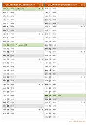 Calendrier pour les mois de Novembre et Décembre 2027 portrait 2
