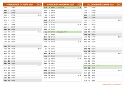Calendrier pour les mois de Octobre à Décembre 2027 paysage 2